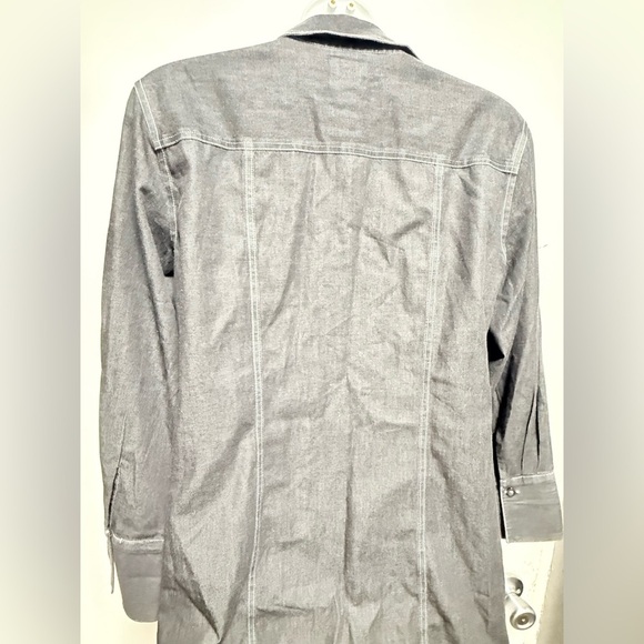 Chicos Women's Gray Button-Up Shirt Dress - Picture 4 of 7
